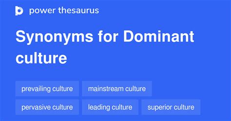 synonym dominance|cultural dominance synonym.